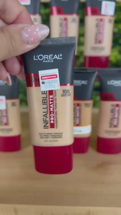 108 CARAMEL BEIGE - Loreal Infallible Pro Matte 24 Horas Base Liquida Matte Para Piel Grasa