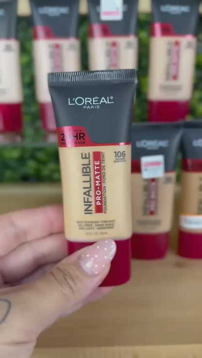 106 SUN BEIGE - Loreal Infallible Pro Matte 24 Horas Base Liquida Matte Para Piel Grasa