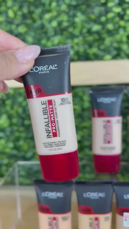 100 TRUE ALABASTER - Loreal Infallible Pro Matte 24 Horas Base Liquida Matte Para Piel Grasa