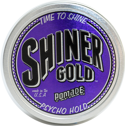 Shiner Gold Pomade A Base De Agua Para Peinado De Cabello 3.4oz  - Psycho Hold Fijacion Extra