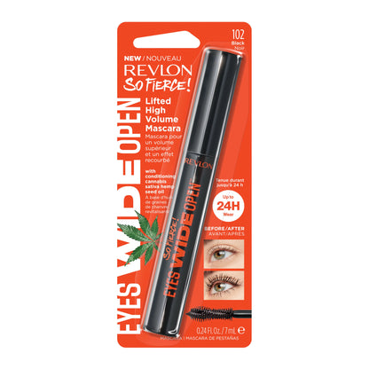 Revlon So Fierce Mascara Encrespador Con Aceite De Cañamo Cannabis Sativa - CAFE NEGRO REGULAR LAVABLE