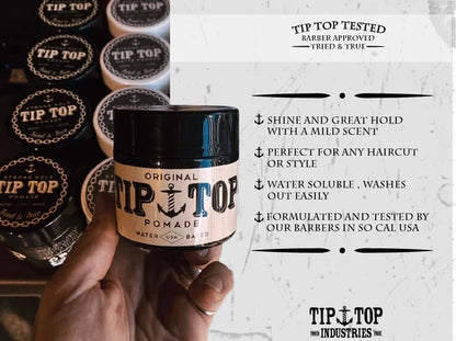Tip Top Pomade A Base De Agua Para Peinado De Cabello 4.25oz - Fijacion Original
