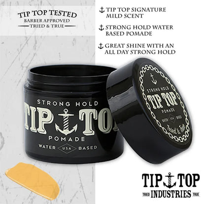 Tip Top Pomade A Base De Agua Para Peinado De Cabello 4.25oz - Fijacion Fuerte