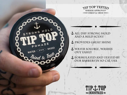 Tip Top Pomade A Base De Agua Para Peinado De Cabello 4.25oz - Fijacion Fuerte