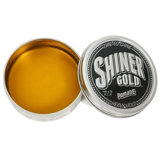 Shiner Gold Pomade A Base De Agua Para Peinado De Cabello 3.4oz  - Heavy Hold Fijacion Fuerte