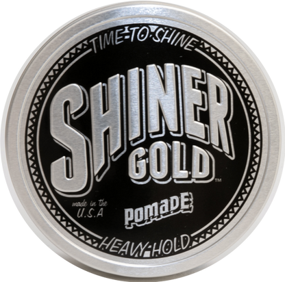 Shiner Gold Pomade A Base De Agua Para Peinado De Cabello 3.4oz  - Heavy Hold Fijacion Fuerte