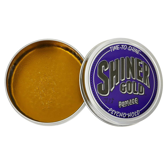 Shiner Gold Pomade A Base De Agua Para Peinado De Cabello 3.4oz  - Psycho Hold Fijacion Extra